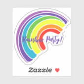 Rainbow Party Favor Sticker (Vel)