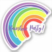 Rainbow Party Favor Sticker (Voorkant)