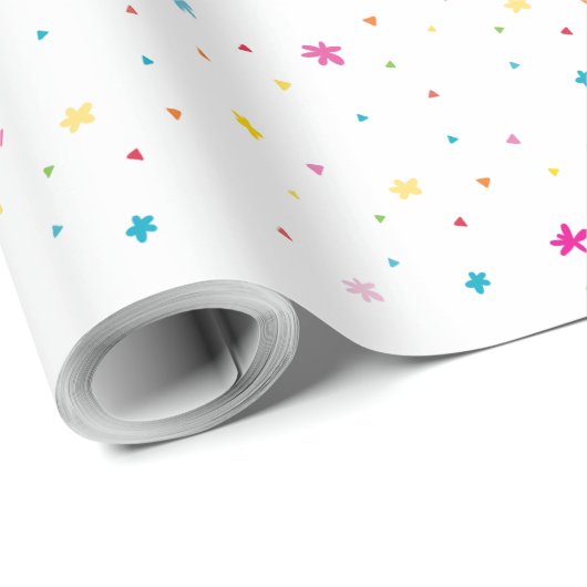 RAINBOW PARTY PATTERN heldere, kleurrijke moderne Cadeaupapier (Rol Hoek)