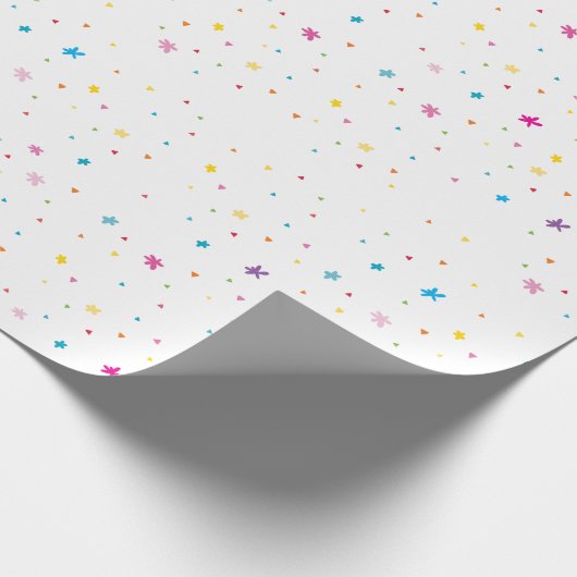 RAINBOW PARTY PATTERN heldere, kleurrijke moderne Cadeaupapier (Hoek)