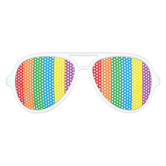 Rainbow Party Shades Aviator Zonnebril (Voorkant)