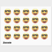 Rainbow Party Shades Emoji Gezicht Sticker (Vel)