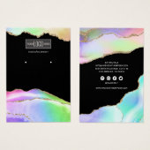 Rainbow Pastel Agate Earring Display Visitekaartje (Voorkant /achterkant)