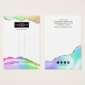 Rainbow Pastel Agate Hair Clip Display Visitekaartje (Voorkant /achterkant)