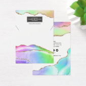 Rainbow Pastel Agate Jewelry Ketting Display Visitekaartje (Bureau)