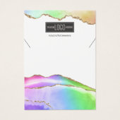 Rainbow Pastel Agate Jewelry Ketting Display Visitekaartje (Voorkant)