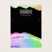 Rainbow Pastel Agate Ketting Display Visitekaartje (Voorkant)