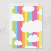 Rainbow Pastel Baby shower Clouds Genderneutraal Kaart (Achterkant)