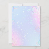 Rainbow Pastel Bath Bomb Birthday Invitation Kaart (Achterkant)