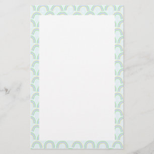 Rainbow Pastel Blue Briefpapier