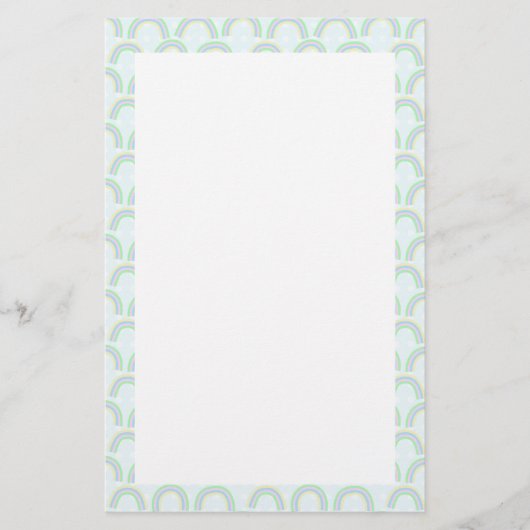 Rainbow Pastel Blue Briefpapier (Voorkant)