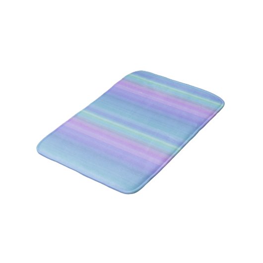 Rainbow Pastel Blue Paars Green Bath Mat (Gekanteld)
