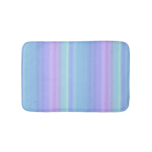 Rainbow Pastel Blue Paars Green Bath Mat (Voorkant)
