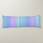 Rainbow Pastel Blue Paars Green Body Pillow Lichaamskussen (Achterkant)