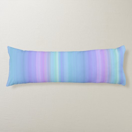 Rainbow Pastel Blue Paars Green Body Pillow Lichaamskussen (Voorkant)