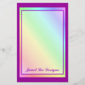Rainbow-pastel Briefpapier (Voorkant)
