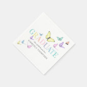 Rainbow Pastel Butterflies Graduparty Servet (Hoek)