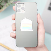 Rainbow Pastel Cake Slice Sticker (Telefoon)