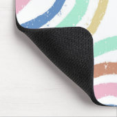 Rainbow Pastel Colors Wavy Brusstrokes Muismat (Hoek)