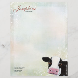 Rainbow Pastel & Cow Personal Letterhead Briefhoofd Ontwerp
