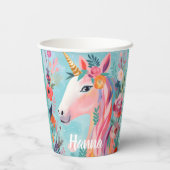 Rainbow Pastel Dream Eenhoorn Papieren Bekers (Achterkant)