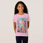 Rainbow Pastel Dream Eenhoorn T-shirt (Voorkant volledig)