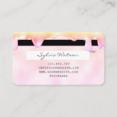 Rainbow pastel drip Credit Kaart hologram diamante Visitekaartje (Achterkant)