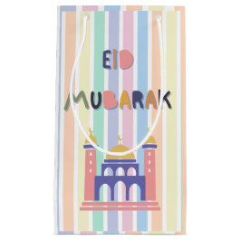 Rainbow Pastel Eid Mubarak Eid Gift Bag Klein Cadeauzakje