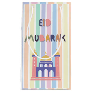 Rainbow Pastel Eid Mubarak Eid Gift Bag Klein Cadeauzakje
