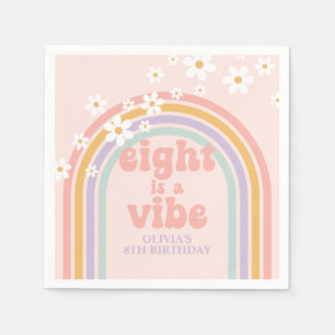 Rainbow Pastel Eight is een Vibe 8e verjaardag Servet
