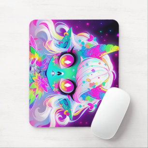 Rainbow Pastel Fantasy Skull Demon Anime Girl Muismat
