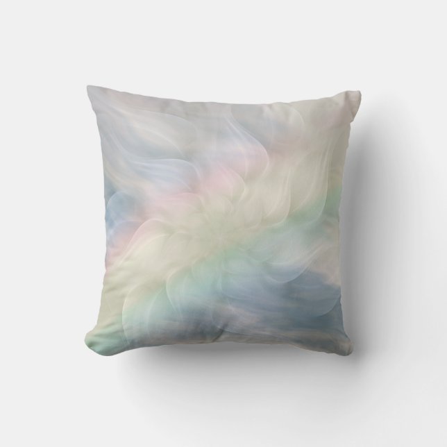 Rainbow Pastel Floral Mandala design Kussen (Voorkant)