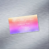 Rainbow Pastel Folie Business Professional Magnetisch Visitekaartje (Voorbeeld)
