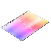 Rainbow Pastel Folie Professional Girly Notitieboek (Linkerzijde)