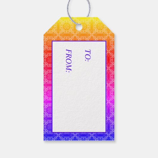 Rainbow Pastel Gift Labels Cadeaulabel (Achterkant)