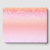 Rainbow Pastel Girly Glitter Metal Monogram Naam Gastenboek (Achterkant)