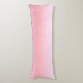 Rainbow Pastel Girly Glitter Metal Monogram Naam Lichaamskussen (Voorkant Verticaal)