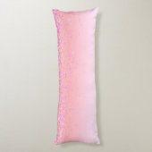 Rainbow Pastel Girly Glitter Metal Monogram Naam Lichaamskussen (Achterkant (Verticaal))