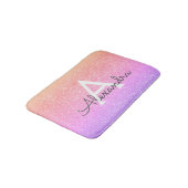Rainbow Pastel Glitter Sparkle Monogram Badmat (Gekanteld)