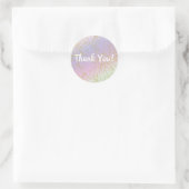 Rainbow Pastel Gold Glitter Fantasy Birthday Party Ronde Sticker (Tas)