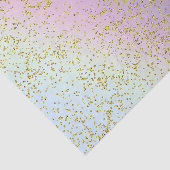 Rainbow Pastel Gold Glitter Fantasy Birthday Party Tissuepapier (Detail)