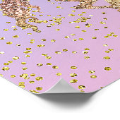 Rainbow Pastel Gold Glitter Unicorn Pegasus Horse Poster (Hoek)