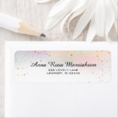 *~* Rainbow Pastel Gold Glitter Unicorn Waterverf Etiket (Insitu)