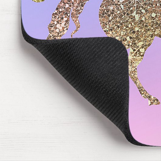 Rainbow Pastel Gold Stippen Unicorn Trendy Girls Muismat (Hoek)