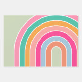 Rainbow Pastel Green Inpakpapier Vel (Voorkant 2)