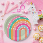 Rainbow Pastel Green Papieren Bordje (Feest)