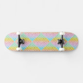 Rainbow Pastel Kleuren Diamant Patroon Skateboard (Horizontaal)