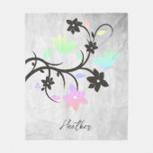 Rainbow Pastel Lovebird Fleece Blanket Deken (Voorkant)