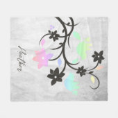 Rainbow Pastel Lovebird Fleece Blanket Deken (Voorkant (Horizontaal))