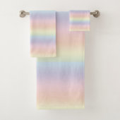 Rainbow Pastel Pattern Bath Towels Bad Handdoek (Insitu)